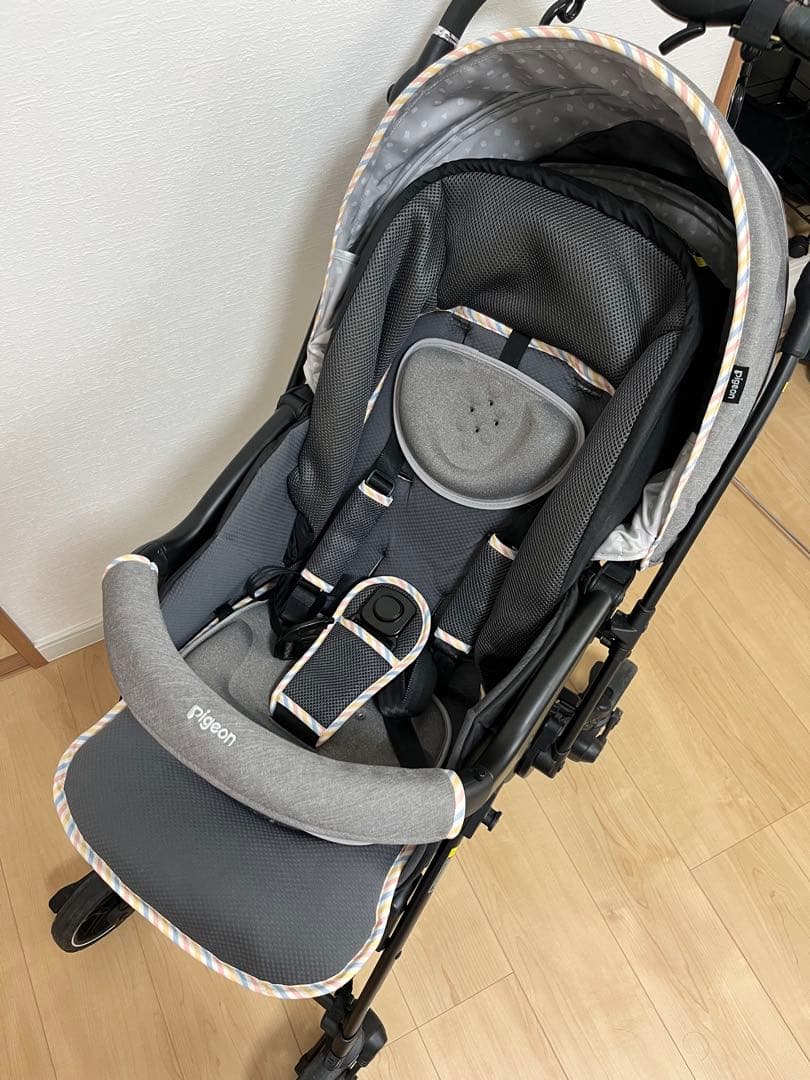 フレームタイヤ新品　Pigeonランフィリノンベビーカー グレー　早い者勝ち！ Pigeon - A型ベビーカー ピジョン ランフィリノン 新生児 グレー