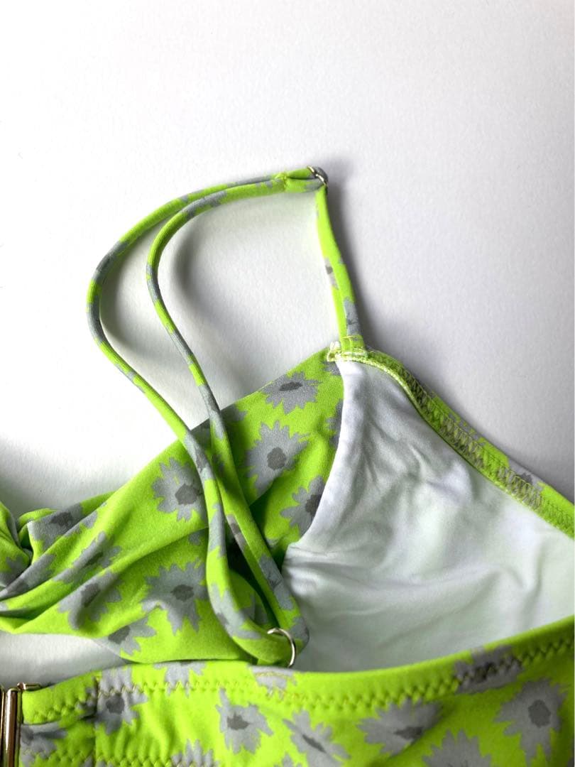 タグ付き未使用☆Pale swimwear ビキニ 小花柄 グリーン 黄緑