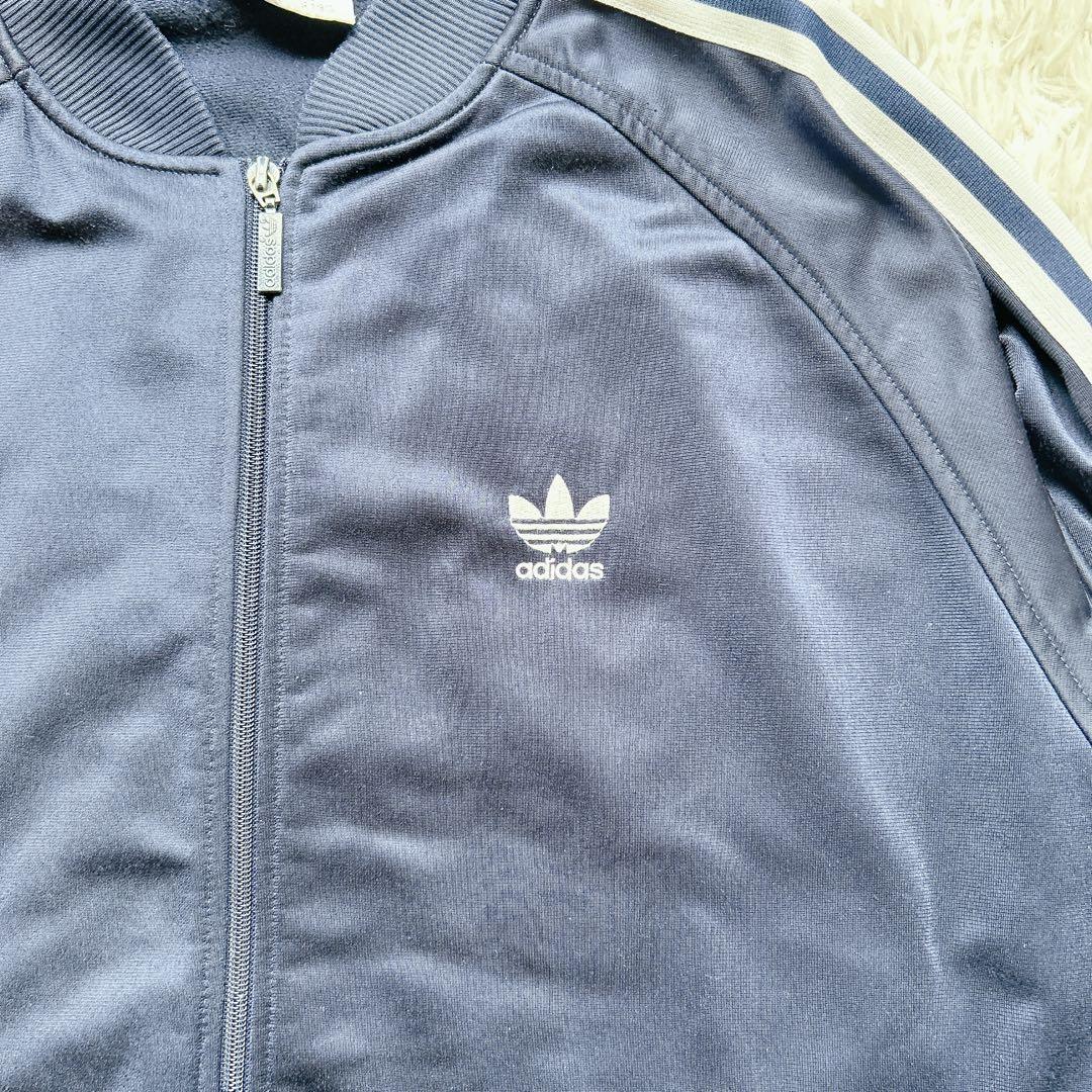 美品 90s アディダス トラックジャケット 刺繍ロゴ 万国旗タグ ヴィンテージ