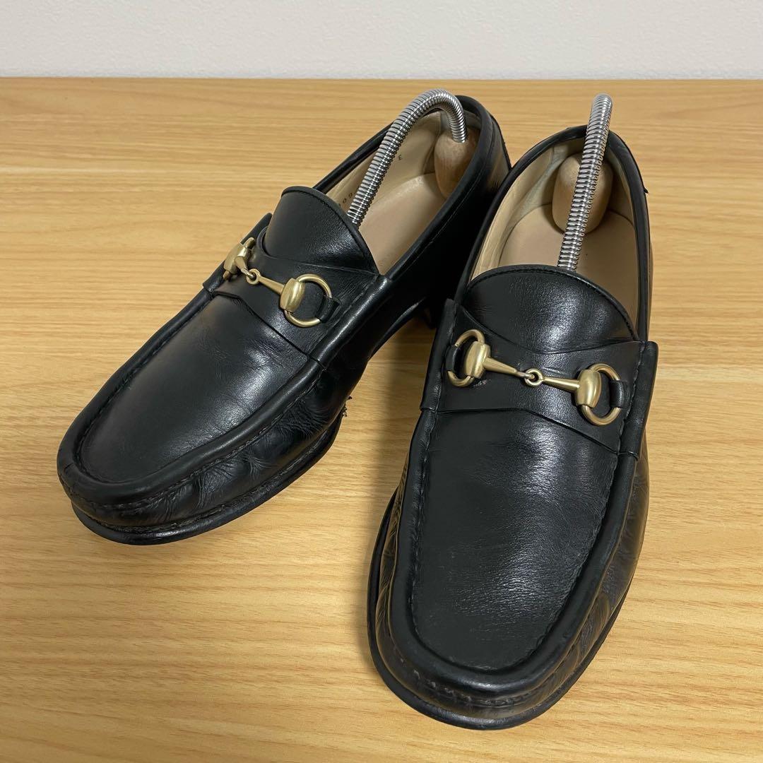グッチ ホースビットローファー レザー ブラック 110 0009/3 40.5