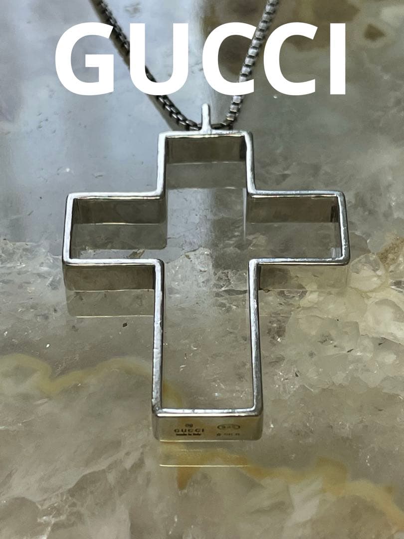 GUCCI グッチ　オープンクロス　ネックレス　ビンテージ　希少　十字架　レア 56670ec4637b1e2aa55cee29d4a0ab