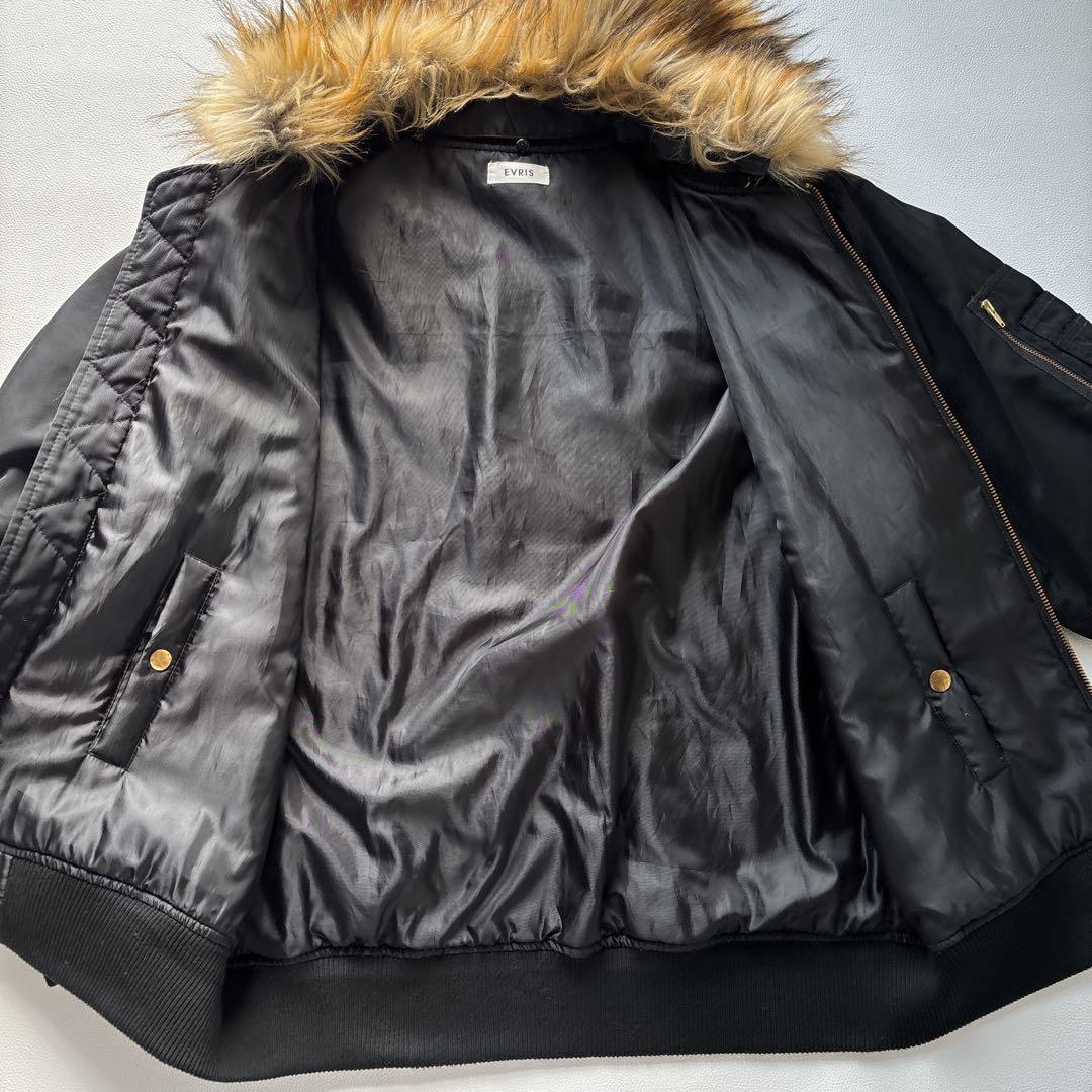 Y2K N2B OPIUM 短丈 フライト ボンバージャケット ファー 黒 - メルカリ