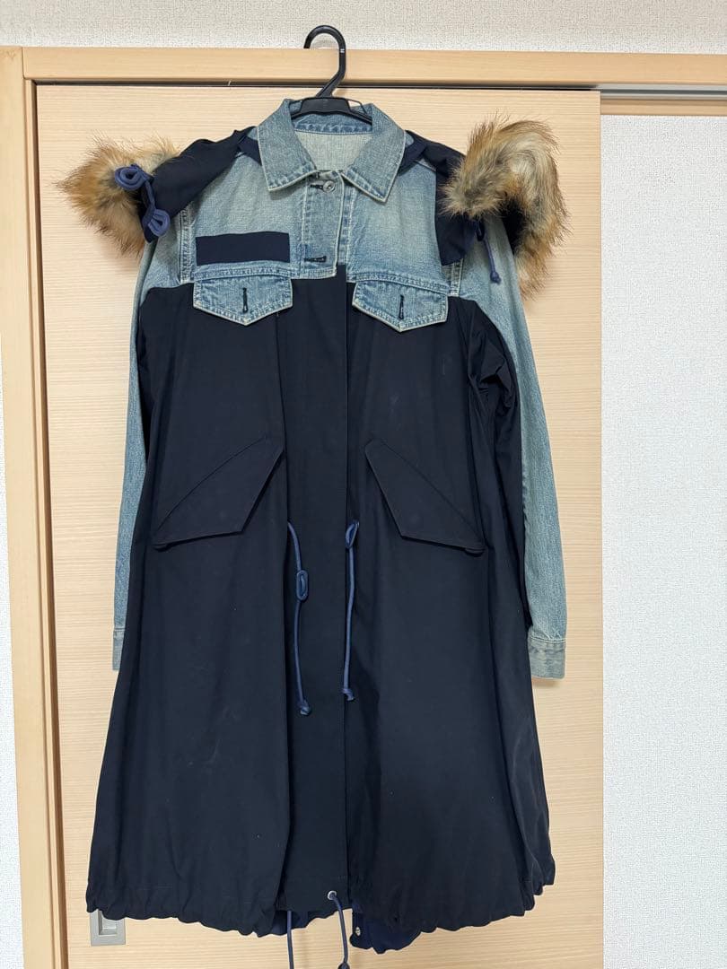 sacai　19AW Denim Docking Mods Coat 名作 Sacai サカイ 19AW DENIM DOCKING MODS COAT デニムドッキング