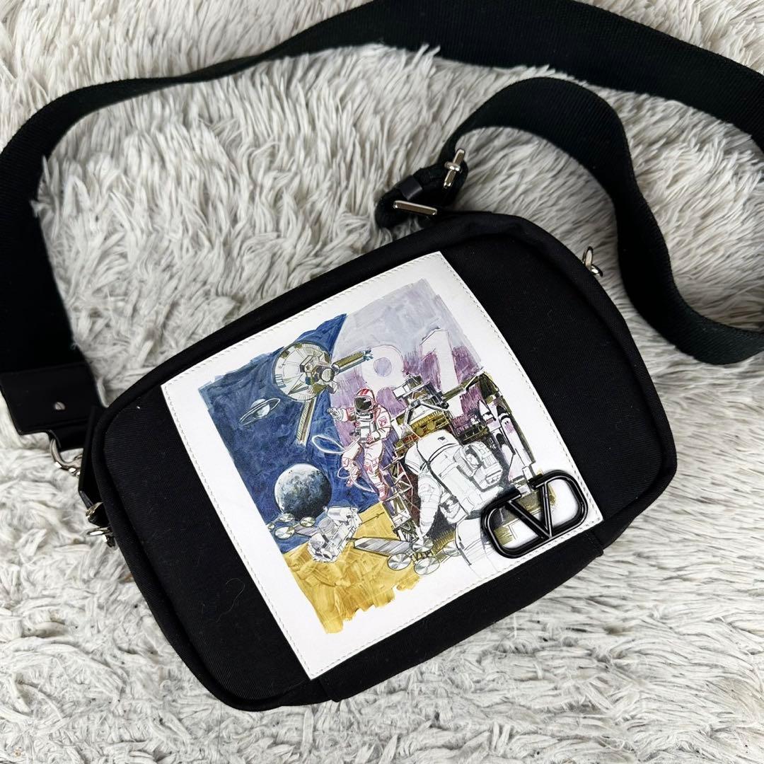 A4可 美品 ヴァレンティノガラヴァーニ レザー 2WAY ショルダーバッグ 黒