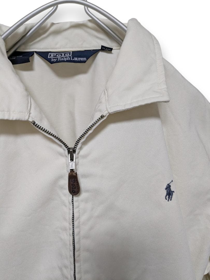 革タグ付き・希少白】90s ポロラルフローレン スイングトップ L