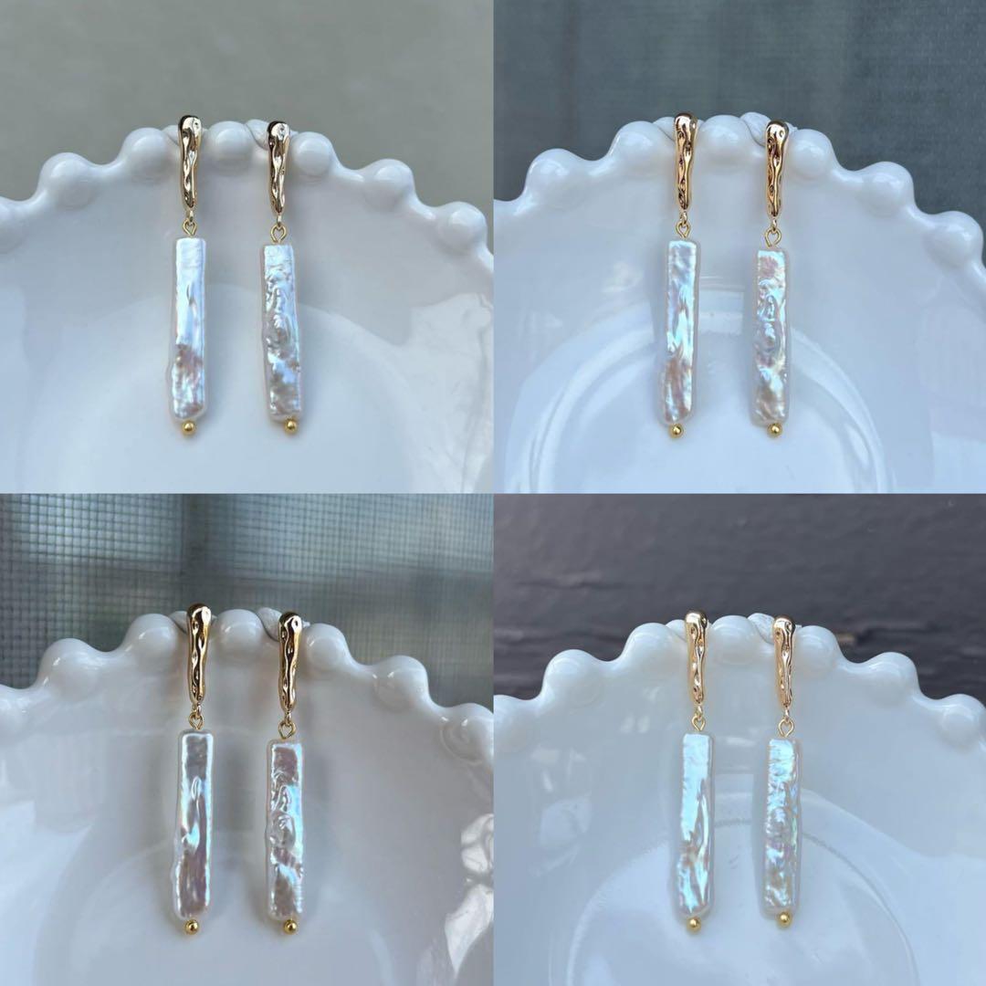 レーガ様 リクエスト 6点 まとめ商品　淡水ピアス　バロックパールピアス