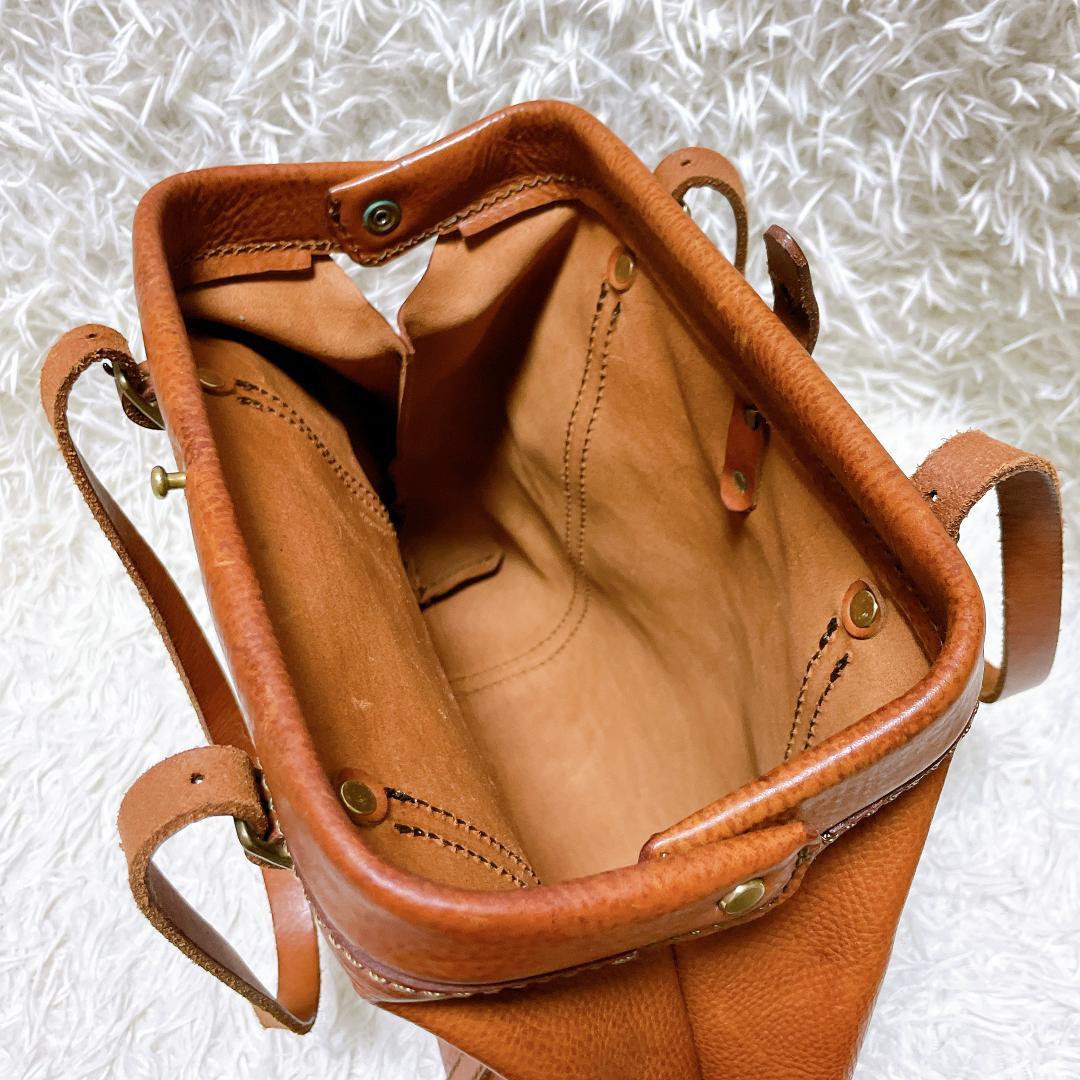 HERZ organ 口枠トートバッグ ミネルバボックス G-14 アンバー - メルカリ