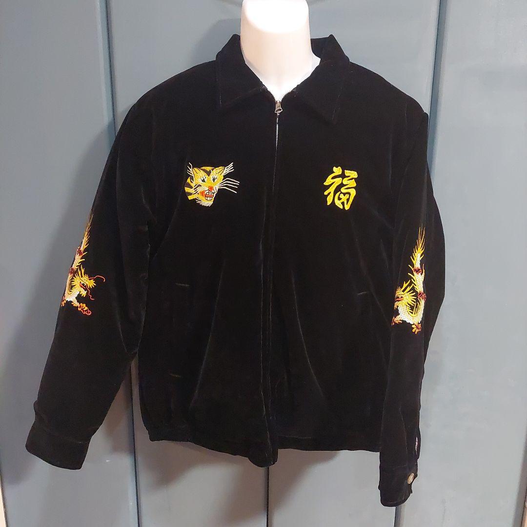 S*様 Houston 黒 ベルベット スカジャン 別珍　ヒューストン HOUSTON（ヒューストン） スカジャン 別珍スカジャン(TIGER) メンズ