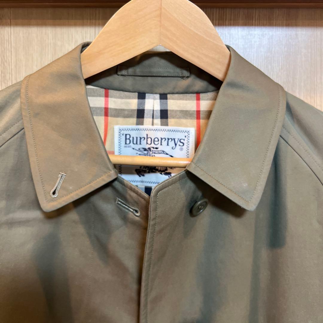 BURBERRY バーバリー ステンカラーコート 玉虫色 白タグ　9号 美品 Burberrys 90s 白タグ バーバリー ステンカラーコート ノバ