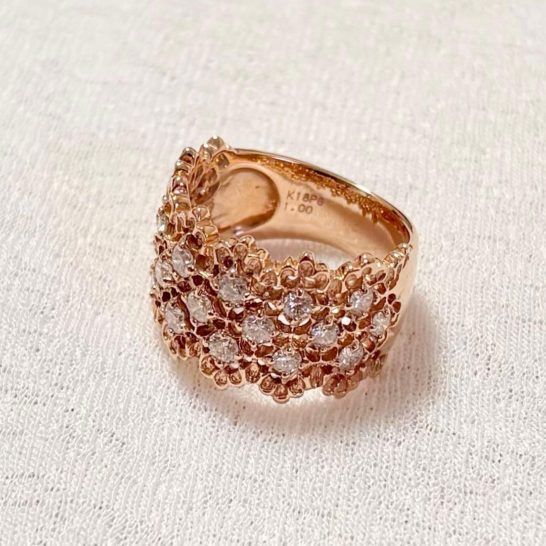 K18 PG ピンクゴールド リング ダイヤ1.00ct 11号 Classic CHESS（クラシックチェス） ピンクゴールド 1カラット