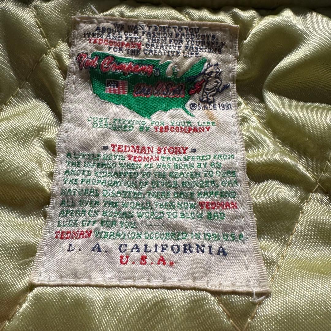 極絶品】テッドマン L スカジャン サテン ワッペン バックロゴ 短丈