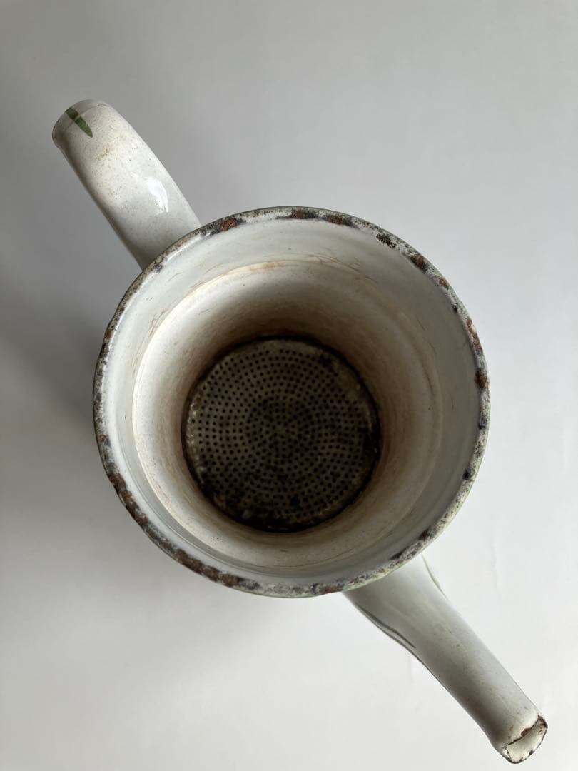 アンティーク BF(BB)社 小振りなホーローポット コーヒーポット 琺瑯