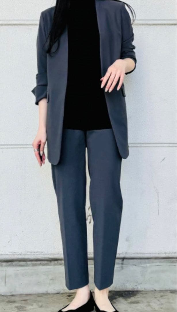 PLST ハイストレッチトリコットカラーレスジャケット パンツセット PLST(プラステ)公式 | 2024年モデル ハイストレッチトリコットカラー