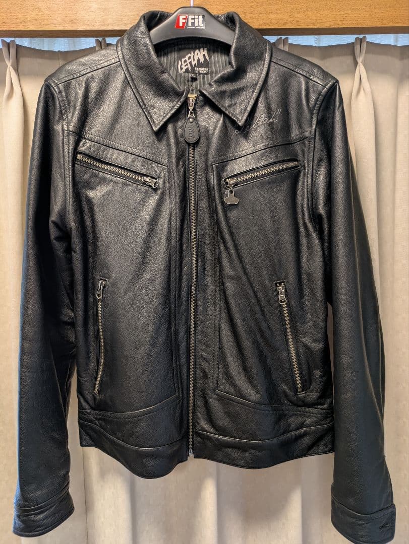 k*u様 LEFLAH レザージャケット ライダース 牛革 ロゴ刺繍 ブラック 革ジャン レザージャケット｜カドヤ公式オンラインショップ｜KL-W4