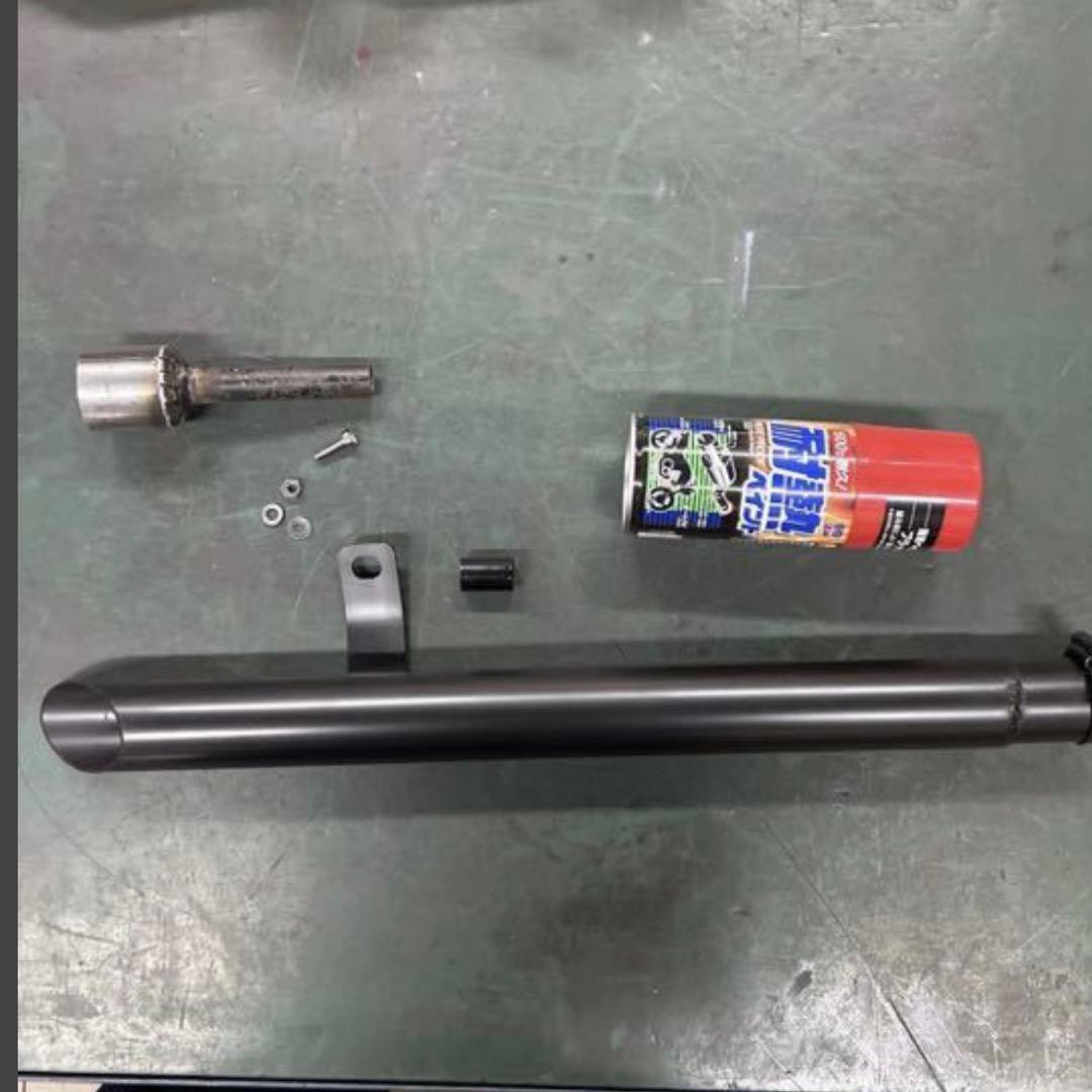 ワンオフ SR400 ショート菅 ドラッグパイプスラッシュカットマフラー