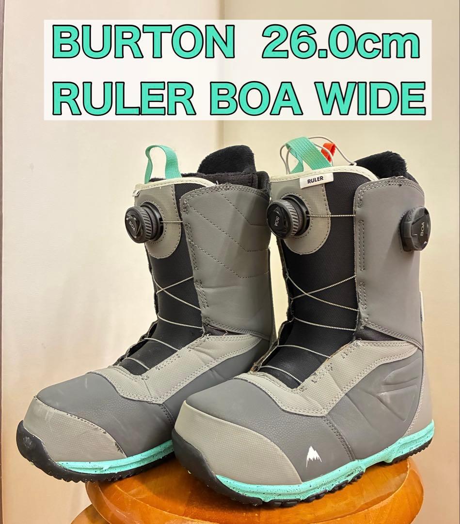 スノーボード ボア式 ブーツ（バートン ルーラーボアワイド26.0cm） BURTON（バートン） スノーボードブーツ メンズ 25-26 Burton ルーラー