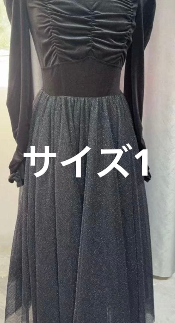 た様　ワンピース　BLK サイズ1 STYLEMIXER | シャーリングギャザーワンピース (ワンピース(ロング