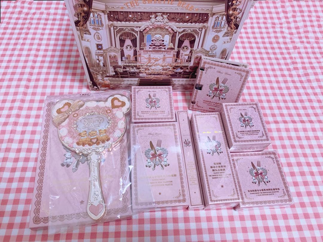 【未使用】フラワーノーズ　スウィーティーベア　コレクション　豪華9点ピンクセット FlowerKnows(フラワーノーズ)スウィーティーベアコレクションシルク