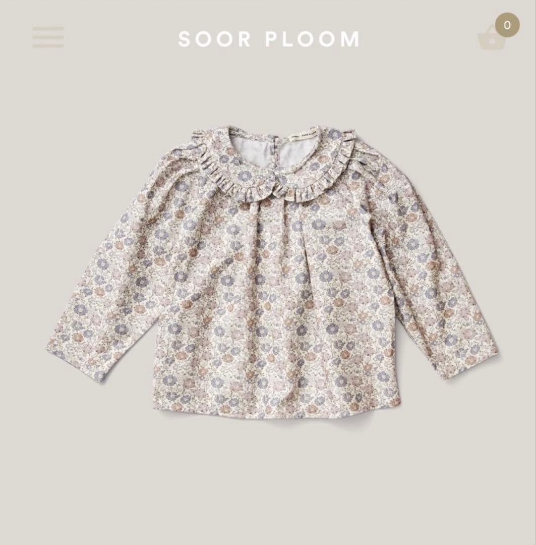 トップス Soor Ploom Astrid Blouse, Floral6y Prairie Popover Top - Orange Floral Chintz | Elegant Smocked
