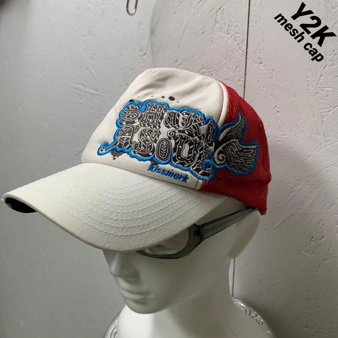 Y2K アーカイブ メッシュキャップ ダサキャップ 帽子00's 好配色 個性