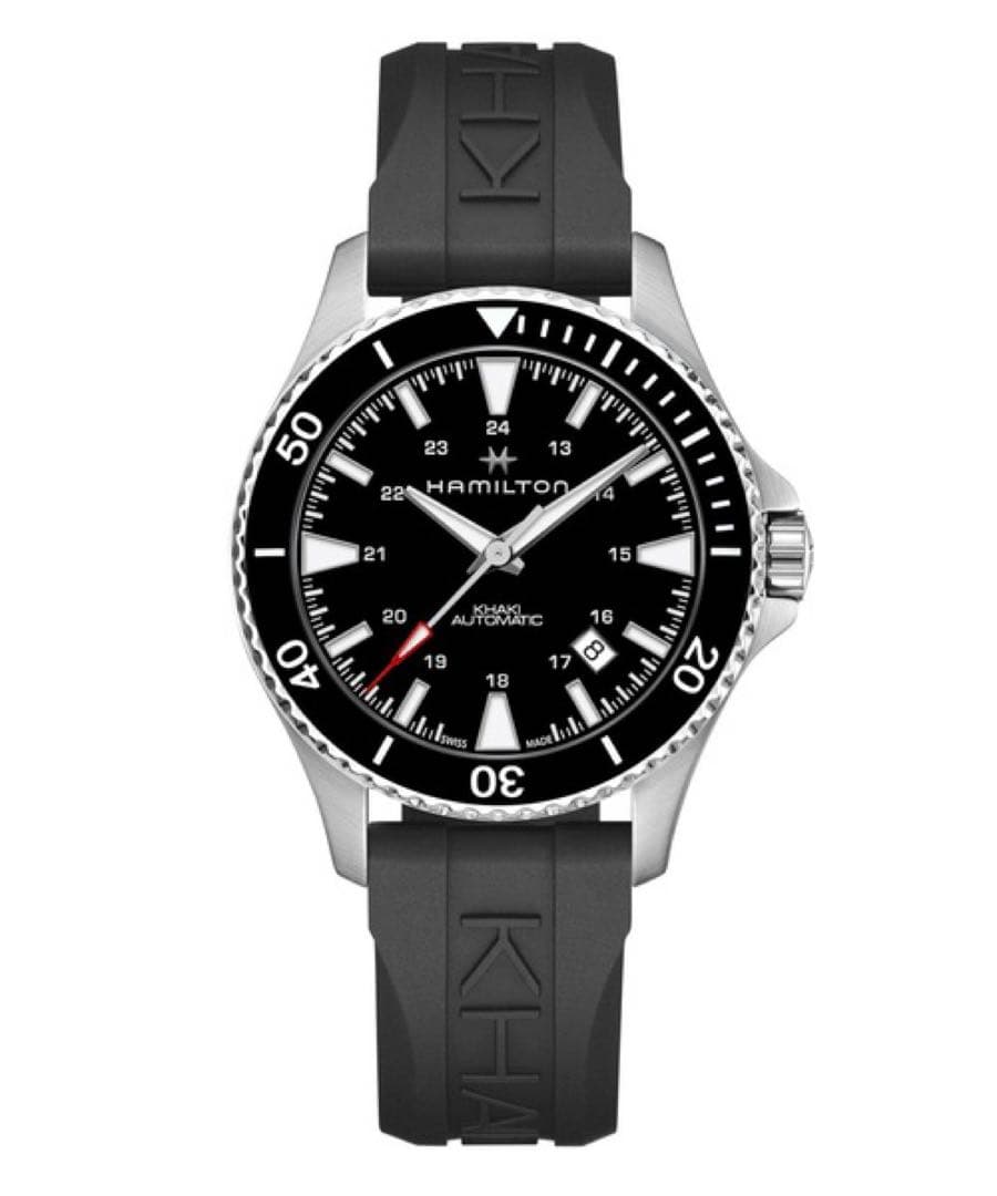 HAMILTON 「ハミルトン」 （カーキ ネイビースキューバ） 美しいカラーコンビネーションでさらなる深海へ 「カーキ ネイビー