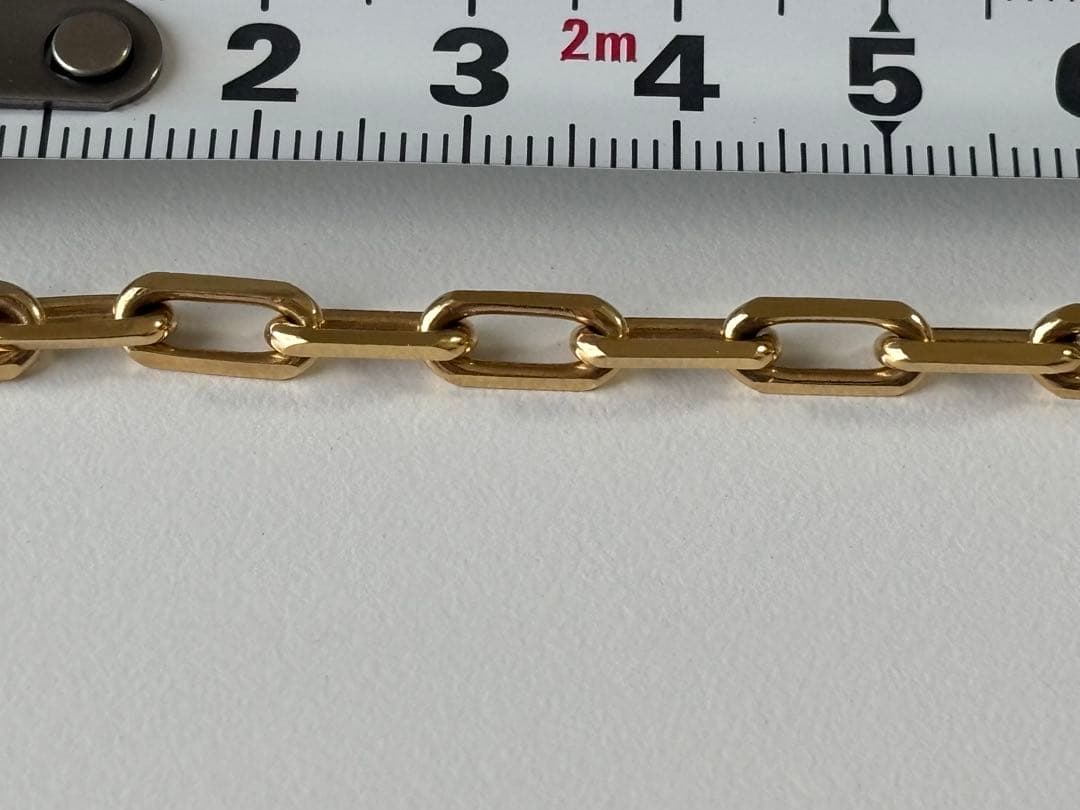 木谷貴金属　k18 スパルタカス　チェーン　ブレスレット　4.5mm サントス