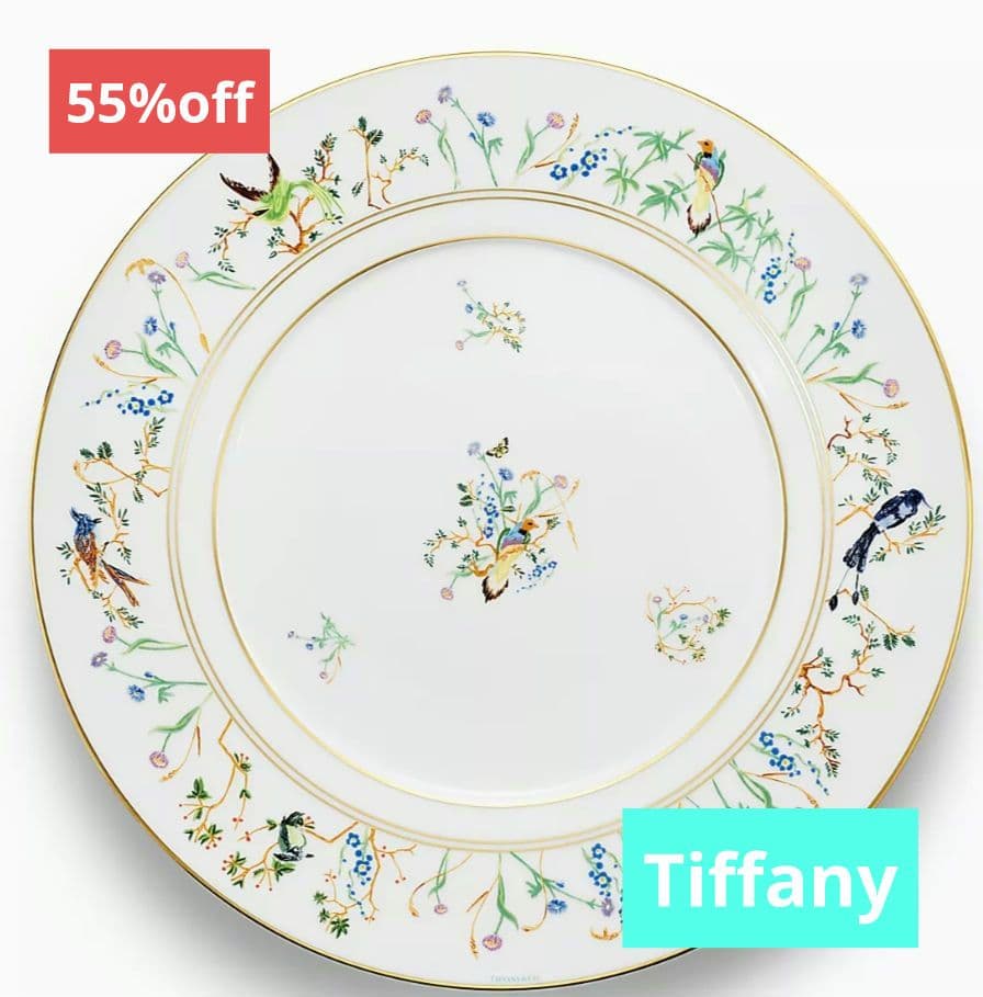 ☆新品未使用☆ティファニー ジャルダン(26.9cm)ディナープレートポーセリン