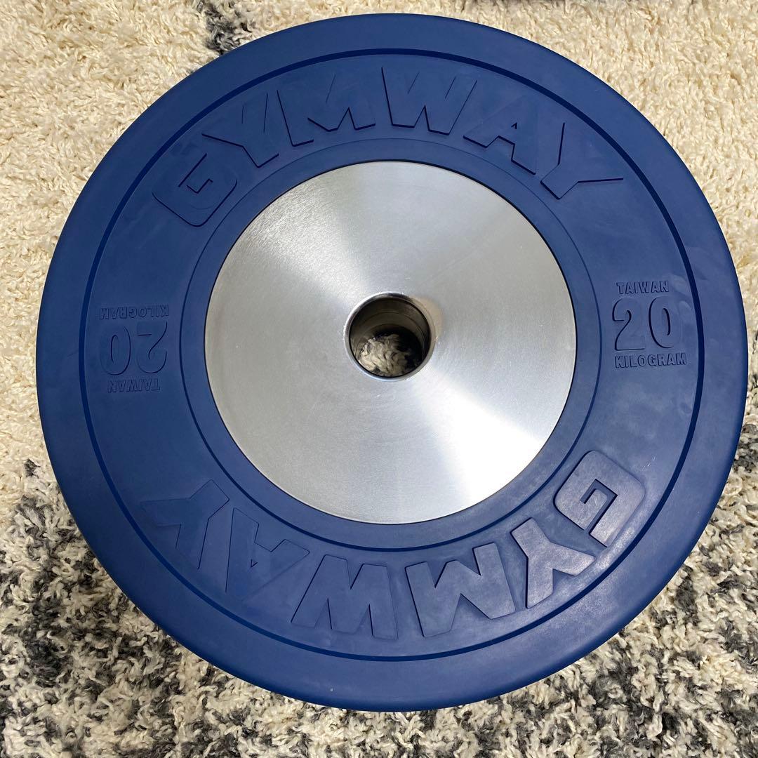 tmkom693 ✴︎GYMWAYジムウェイ＊バンパープレート20kg＊① GYMWAY 薄型コンペティションバンパープレート — MBC POWER SHOP