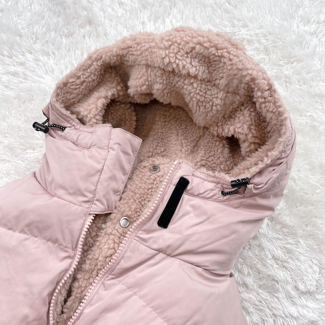 SNIDEL スナイデル 2way リバーシブルダウンボアコート ピンク ロング