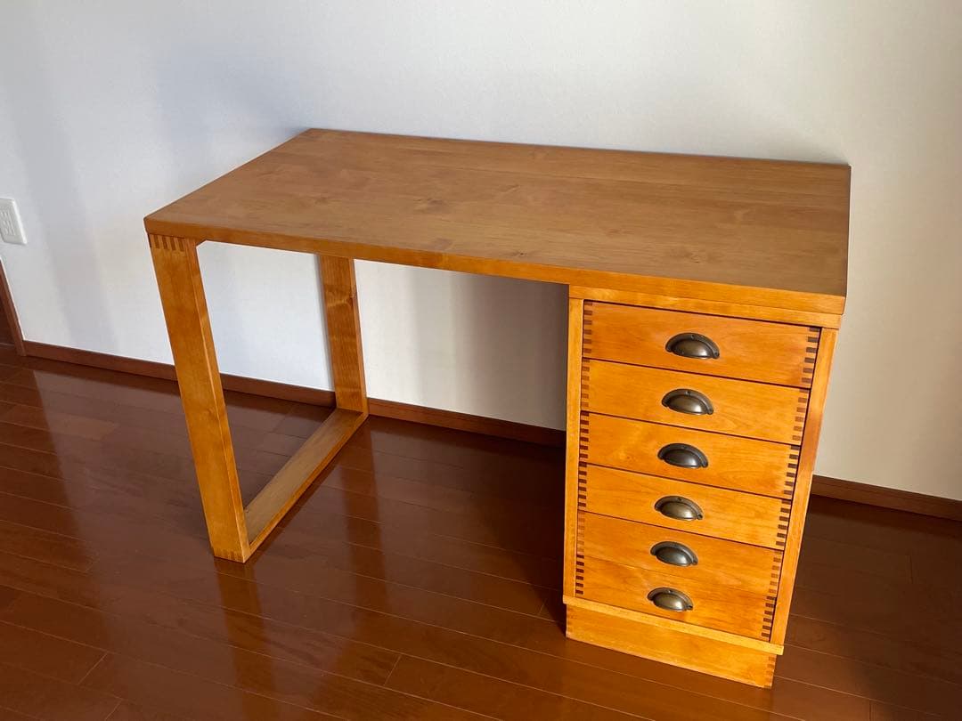 木製机　学習机　片袖机　アンティーク アンティーク きれいな木目 木味 片袖机 | REFACTORY antiques