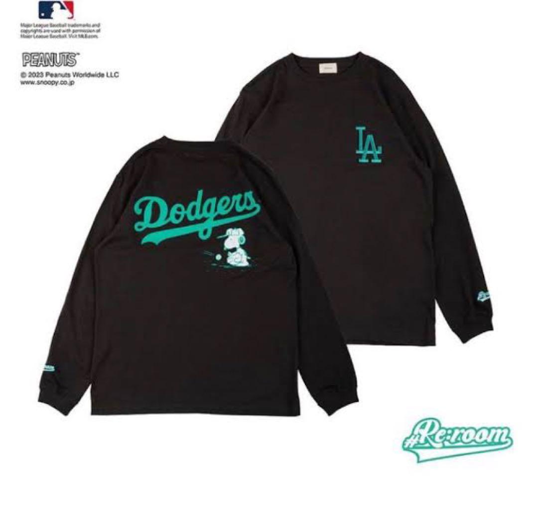 Re:room DODGERS スヌーピー　コラボ　MLB リルーム MLB×スヌーピー PEANUTS Tシャツ ロサンゼルス・ドジャース(ホワイト