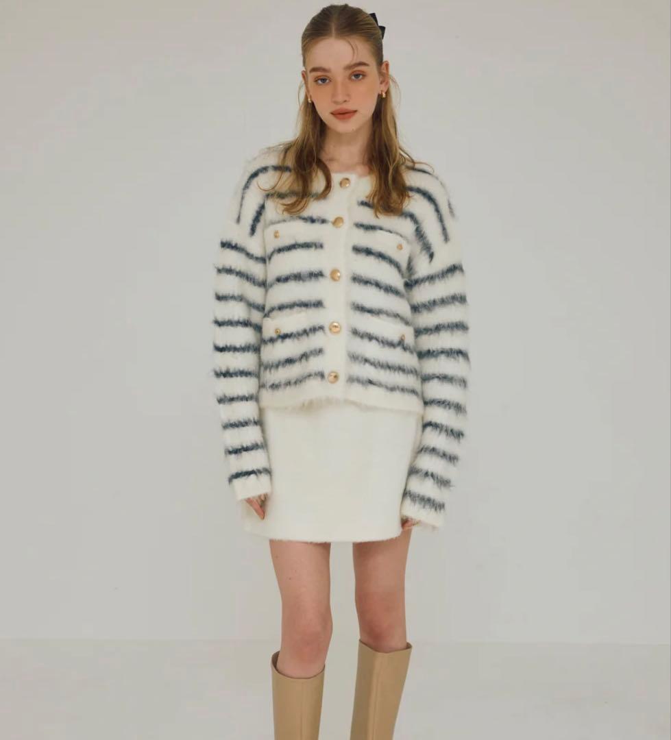 polaura シャギーニットカーディガン シャギーニットカーディガン – poláura OFFICIAL ONLINE STORE