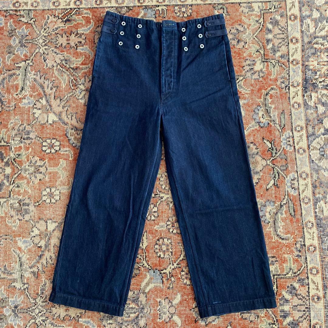 キャピタル　KAPITAL デニム　ワイドパンツ　サイズ1 KAPITAL（キャピタル） *ハイウエストデニムパンツ*1/Sコットン綿