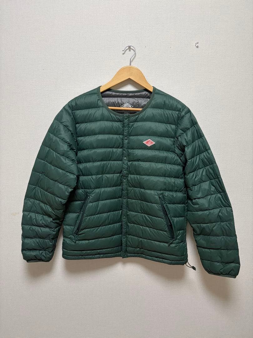 ダントン　インナーダウン　42 グリーン ダントン DANTON インナーダウンジャケット ブルゾン ロゴ ナイロン 38