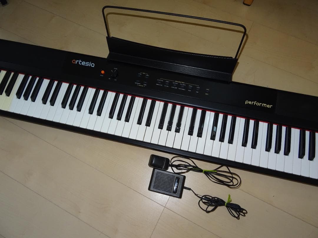 アルテシア　 performer 　 電子ピアノ 88鍵盤 　ペダル付き 楽天市場】【88鍵盤】artesia 電子ピアノ Performer ブラック【かるい