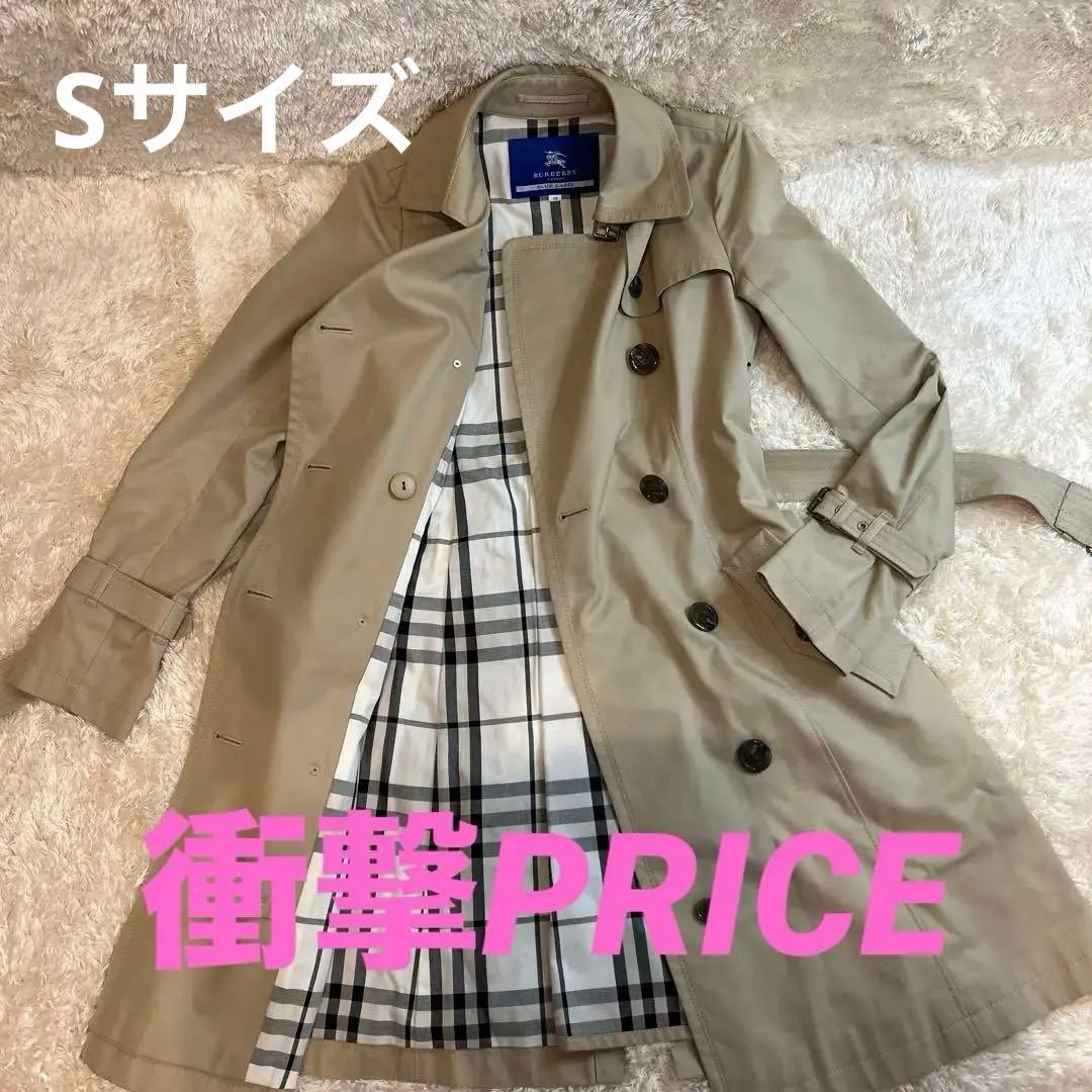 Burberry ブルーレーベルトレンチ チェック裏地 BURBERRY ブルーレーベル トレンチコート ノバチェック Mサイズ - メルカリ