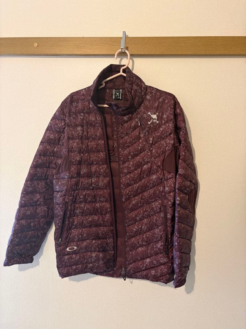 OAKLEY パープル ダウンジャケット M オークリー OAKLEY ダウンジャケット ダウンコート ジップアップ