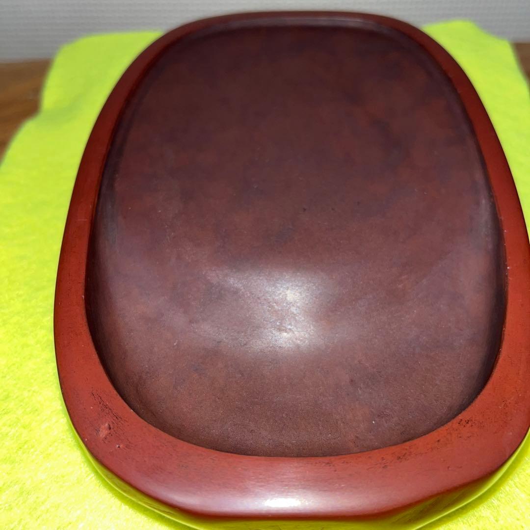 ⭕️岩手県 紫雲石硯 4代 佐藤鐡治 小判型硯 希少 姿が美しい 記念品