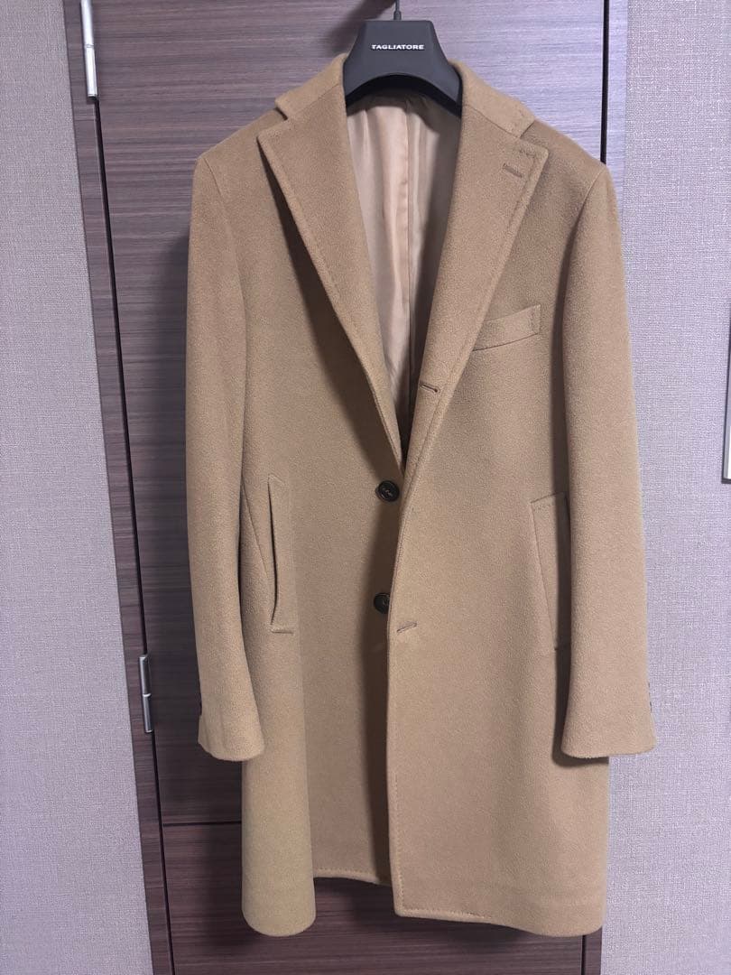 タリアトーレ　カシミヤ100% チェスターコート　キャメル　44サイズ TAGLIATORE（タリアトーレ） タリアトーレ / TAGLIATORE / チェスター