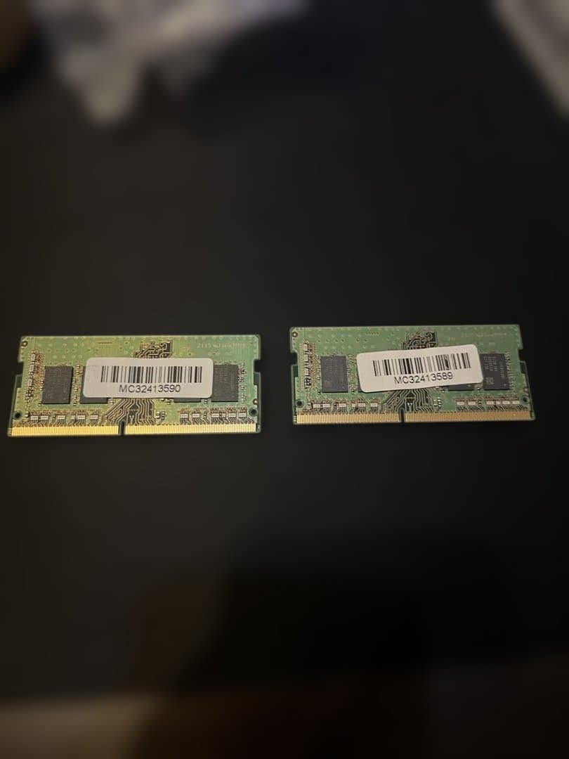 【動作確認済】SAMSUNG 8GB PC4-2666VメモリーノートPC ２つ 動作確認済】8GB × 2枚(16GB) ノートパソコン用増設メモリー DDR4 PC4