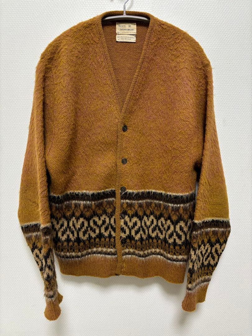 名作 60s Sears モヘアカーディガン vintage - メルカリ