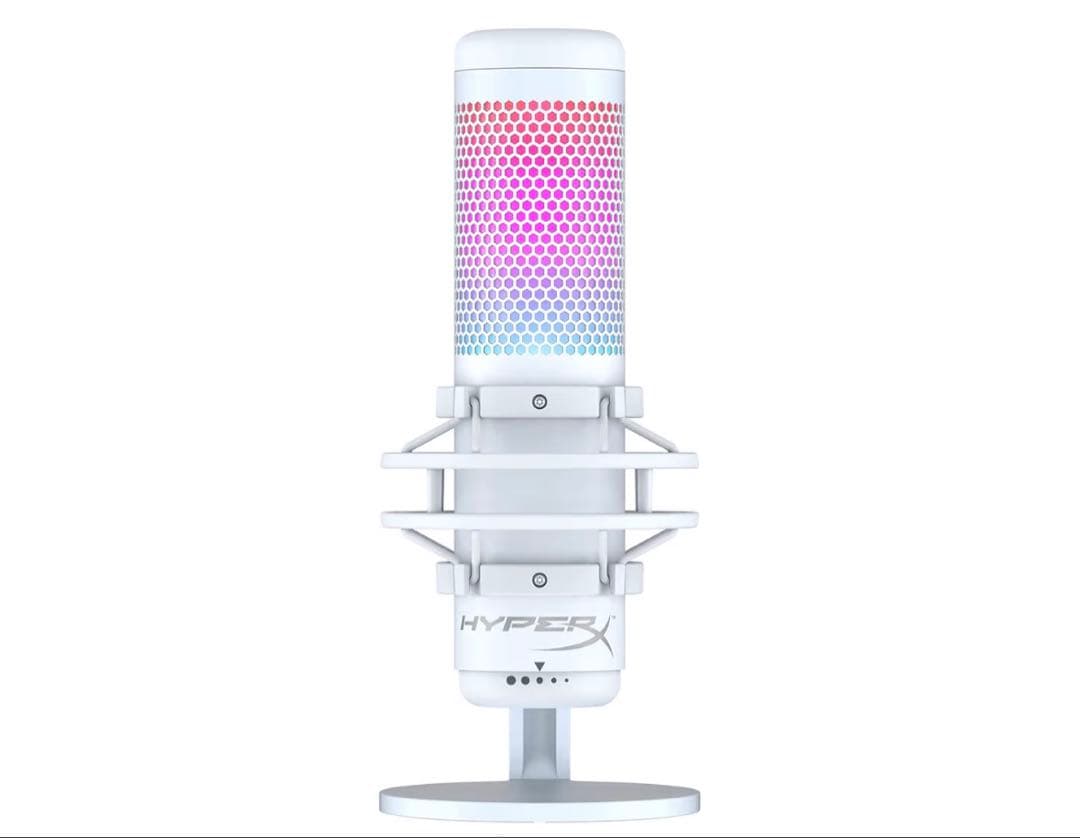 HyperX QuadCast S ホワイト マイクスタンド付き HyperXからスタンドマイク「SoloCast」「QuadCast S」にホワイトカラー