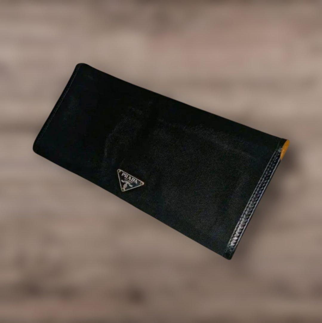 PRADA ブラックナイロン 薄型 長財布 折り財布 三角ロゴ メンズ PRADA プラダ ナイロン 長財布 三角ロゴ ブラック｜Yahoo!フリマ（旧