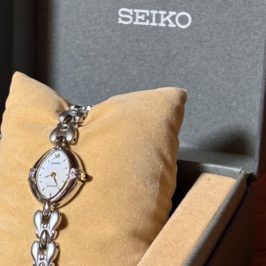 未使用品SEIKO セイコー エクセリーヌ レディース クォーツ 稼働品 SEIKO（セイコー） エクセリーヌ レディース 腕時計 1F20-6G60