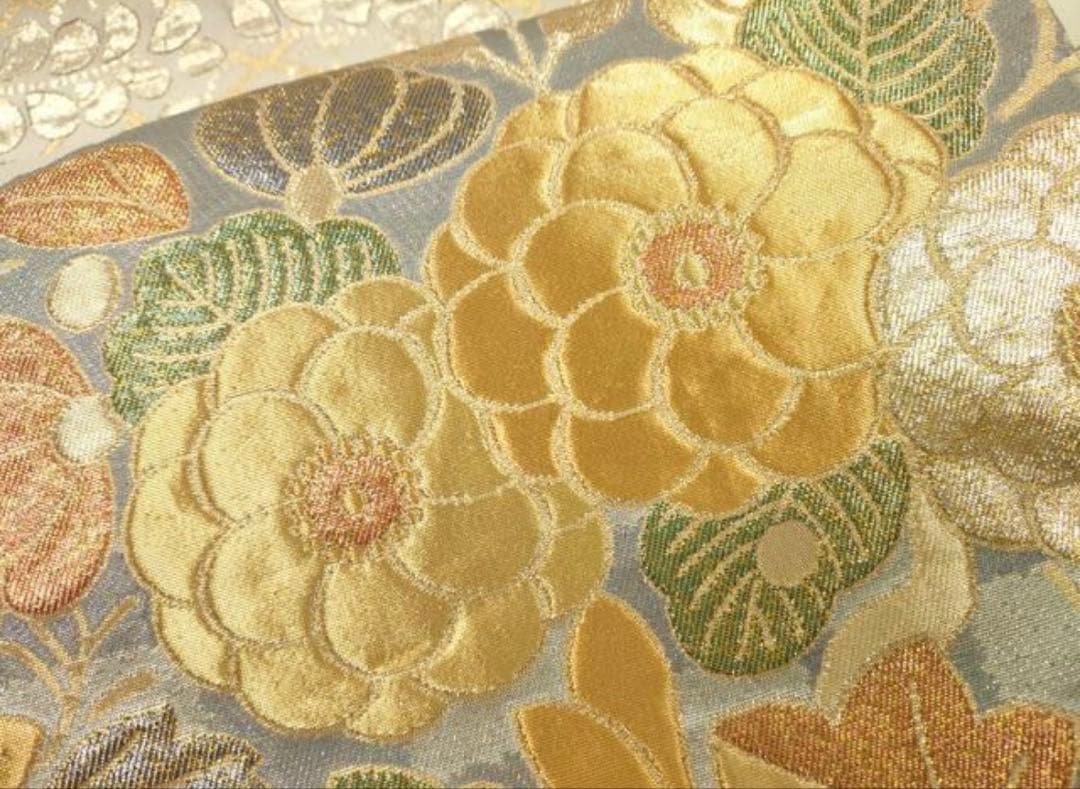 六通柄袋帯 辻が花‼️金銀糸 正絹 振袖や色々なお着物に合います