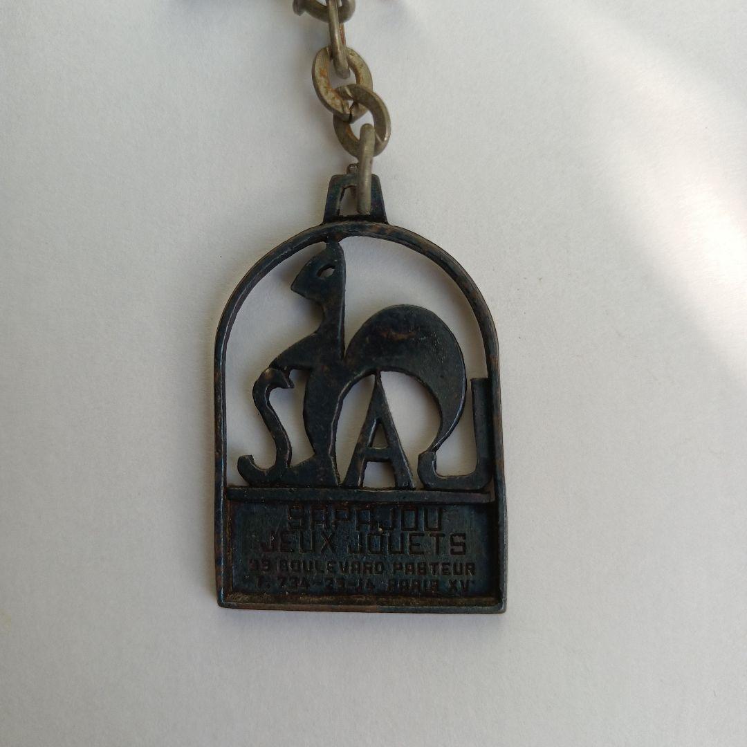 フランス アンティーク ブロカント キーホルダー 金属製 4個セット