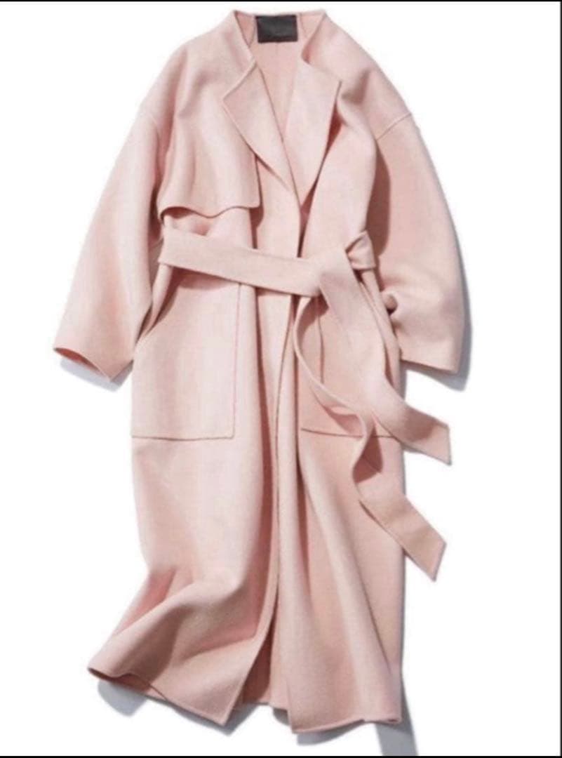 アンクレイヴ ウールリバーロングコート ベルト ベルテッドコート 1 ピンク uncrave アンクレイヴ ライトリバーロングコート ピンク サイズ1 新品