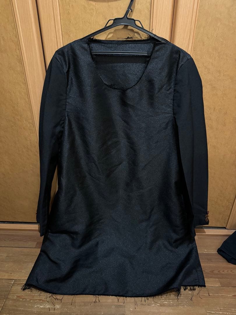 黒*げ様 コムデギャルソン　ワンピース COMME des GARCONS（コムデギャルソン） シルク切替ティアードデザイン