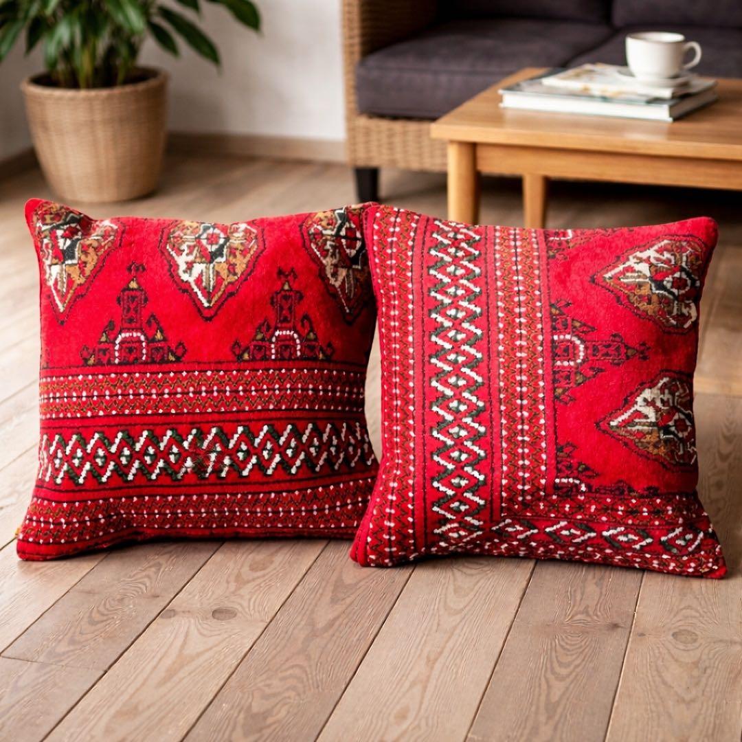 トルコ ヴィンテージラグ クッションカバー 2枚セット トルコヴィンテージラグクッションカバー 2枚セット 36×36 30×50