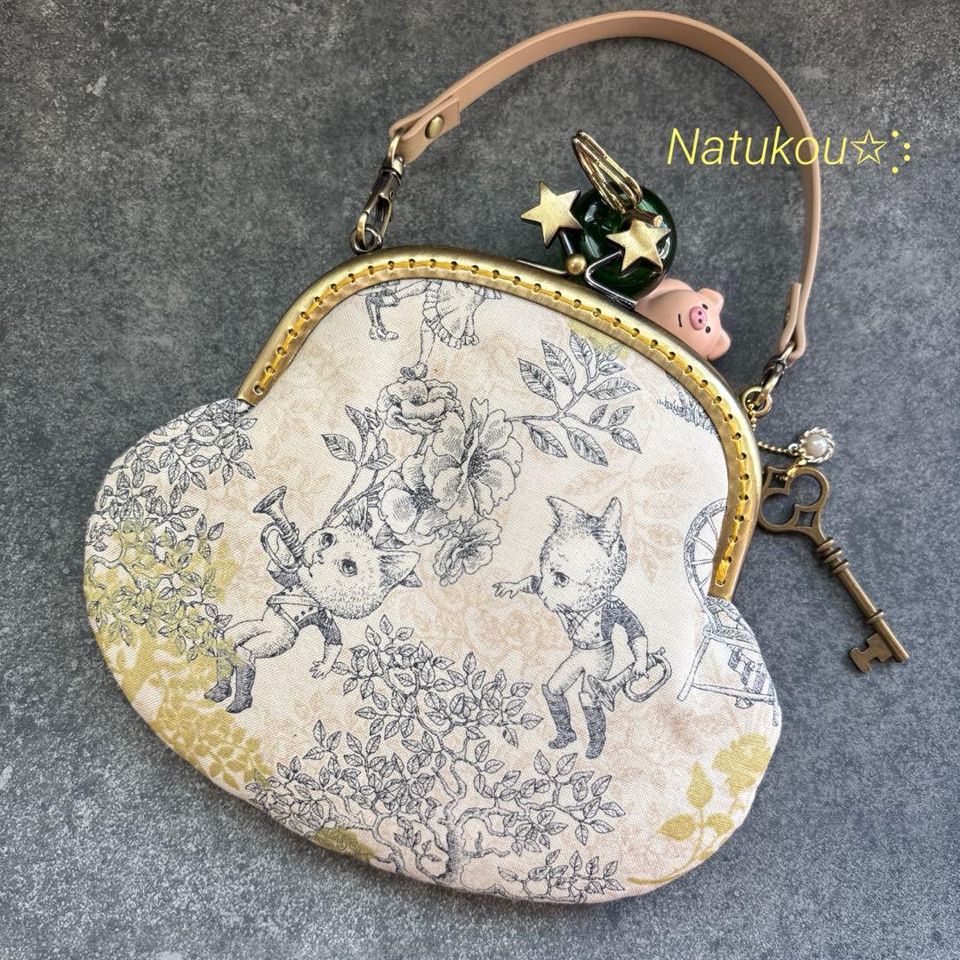 ジョリーフルールOnceUponaTime がま口ミニミニバック ハンドメイド